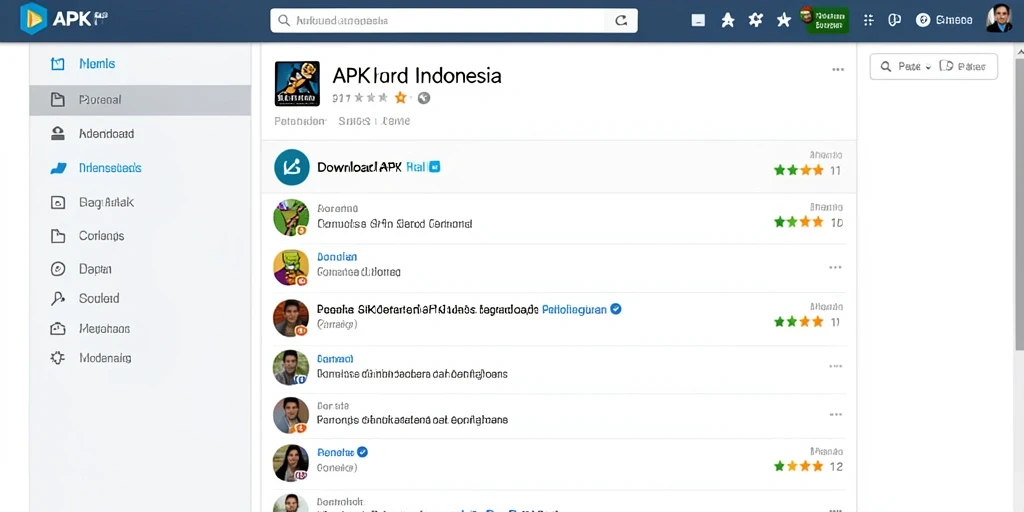 Tampilan layar utama dengan daftar permainan yang menarik.