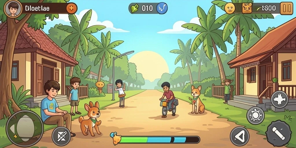 Tampilan antarmuka game yang menawan dan mudah digunakan.