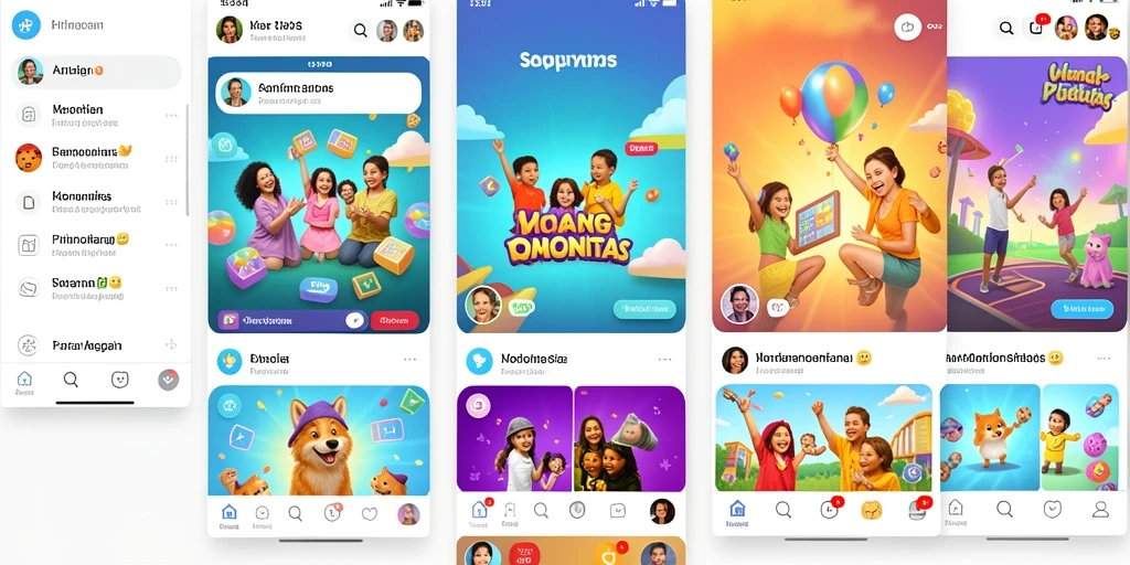 Tampilan awal permainan dengan desain yang menarik.